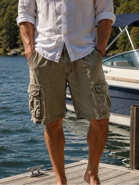 Tommy Bahama Linen Cargo Shorts‎ | Coastal Utility Summer 33